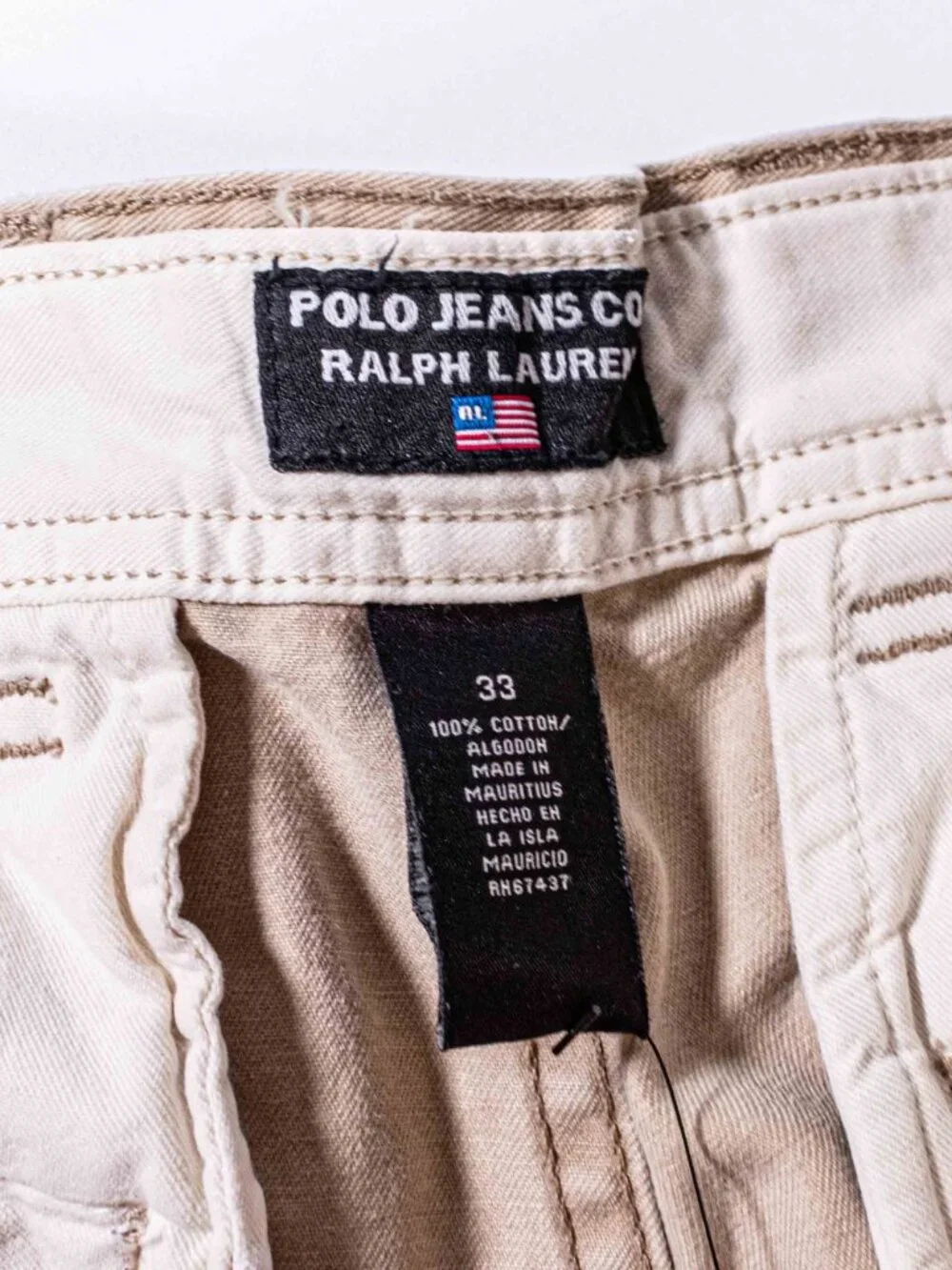 Vintage Polo Jeans Co Ralph Lauren Military Cargo Shorts Mens 33 Y2K Utility